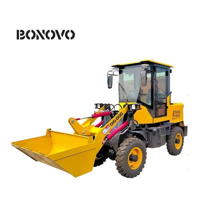 China Construction Material Stores manufacturer mini terrain loader excavator loader with pallet fork 1 tonnen front end loader for sale for sale