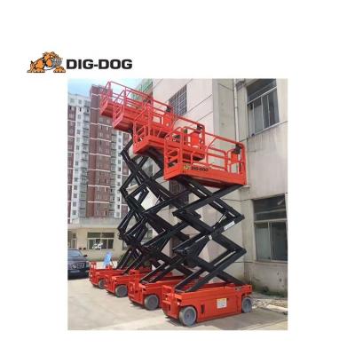 China Machine Repair Shops DIG-DOG Mini Electric Scissor Lift Platform Double Hydraulic Scissor Lift Tables for sale