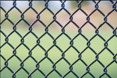 China Pvc Coated Chain Link Fence With Barbed Wire On top Size Customized for sale