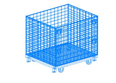 China Folding Wire Mesh Container / Small Mesh Containers Strong Structure for sale