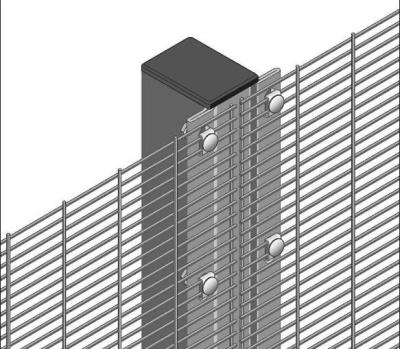 China Powder Coated Welded Mesh Fence Anti Climb Welded Wire Fence Panels for sale