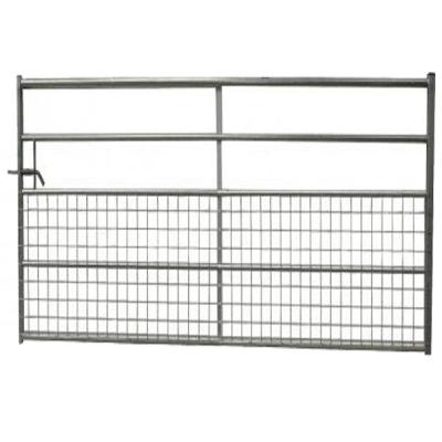 China Half Mesh Galvanized Faild Gate Portable Livestock Fence Panels For Farm for sale