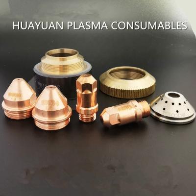 China Industrial Metal Cutting HUAYUAN Plasma Consumables YK-100H/YK-200H/YK-300H/YK-330 Nozzle And Electrode Clamping Shield for sale