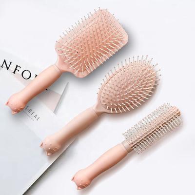 China Airbag massage comb FYD wholesales in ABS elliptical luminous color comb airbag actions beauty handle hairdressing outdoor electroplating comb for sale