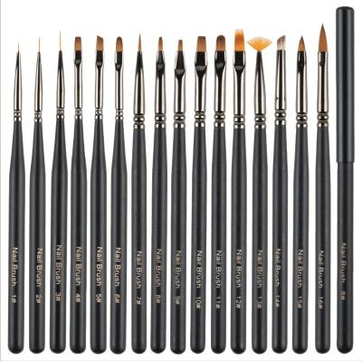 China Beauty Care Make Tools FYD Wood Handle Top Quality Kolinsky Classic Design Acrylic Brush Nail Art With Case for sale