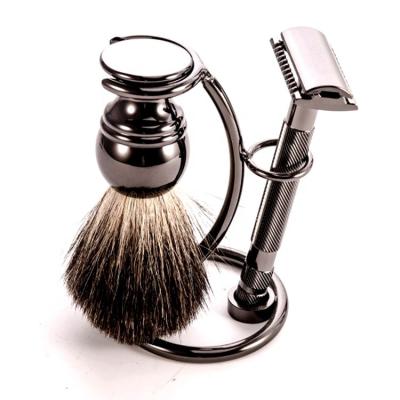 China FYD Wholesale Color Men's Grooming Men's Metal Shaving Brush Razor Shaving Set Holder Shaving Kit for sale