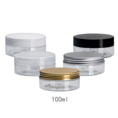 China 100ml Pet Food Packaging Cosmetic Jar Sealed Transparent Jar Candy Nut Jar for sale