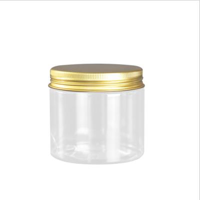 China CANDY 250ml 500ml 400ml Food Grade PET Wide Mouth Jar With Aluminum Lid for sale