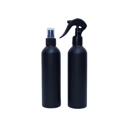 China Personal Care 150ml Black Aluminum Bottle With Trigger / Mist Mini Sprayer for sale