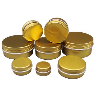 China Cosmetic Gold Aluminum Jar 5ml 10ml Aluminum Metal Cans Tea 15g Candle Aluminum Tin for sale