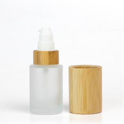 China 120ml Cosmetic Skin Care Packaging Bottle Frosted White Glass Bottle Pump Body Lotion Bottle for sale