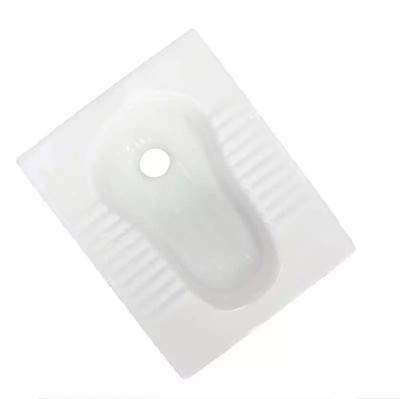 China Glossy White Squat Pan Toilet anti leakage Squatting Toilet Bowl for sale