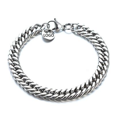 China Wholesale High Quality Stainless Steel Snake Jewelry Fashion Hiphop HIP HOP Mens Cuban Link Chain Bracelet For Men for sale