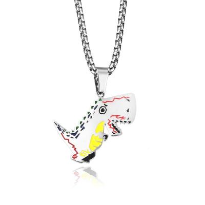 China Cheap Jewelry Men's Hop Hop Hiphop Hip Hop Small Dinosaur Fun Necklace Personality Children's Pendant Jewelry for sale