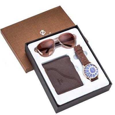 China Office/Career Business Men Gift Set Luxury Mens Watch Wallet Sunglasses 3pcs/set Jewelry Set For Men for sale