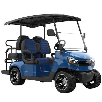 China Color 2+2 Rear Seats Electric Golf Carts Open Mold Golf Carts Black Foro 48V Brand New Agent Rates Electric Golf Car 12 Inch 12 Inch for sale