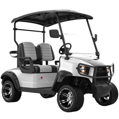 China Rear Seat Electric Golf Carts Factory Supply New Design 2022 High Quality H Model 2+2 Electric Golf Car 500kg Price 48V 3 - 4 Aluminum Tire 205/50-10 10 inch rim wheel size for sale