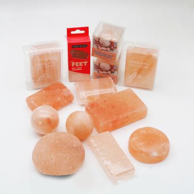 China Professional Manufacturer 100% All Natural Vegan Dead Skin Massage Bars Rock salt Crystal Bar Himalayan Salt Soap for sale