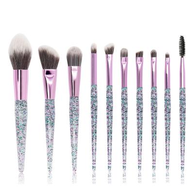 China Colorful Cosmetic Professional Facial Makeup Brush Set Eyeshadow for sale