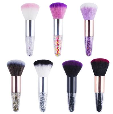 China Cone Shaped Makeup Brush Makeup Brush Blush Brush Dust Brush Sweep Material Synthetic Fiber Crystal Handle for sale