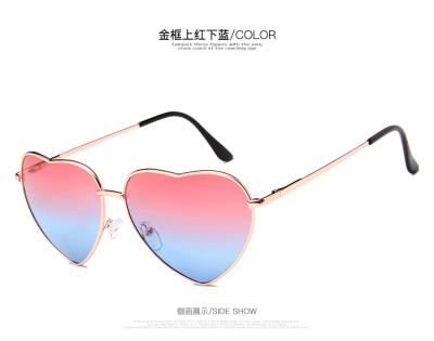 China Wholesale Fashion Mn21 Sunglasses Women Heart Shaped Metal Frame UV Protection Sun Glasses For Women for sale