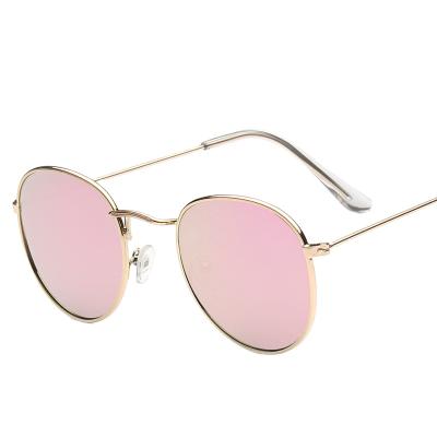 China Fashion Hot Sale Women Sunglasses Gift Pink Sunglasses Shape Girl Meta Round Shades Sunglasses for sale