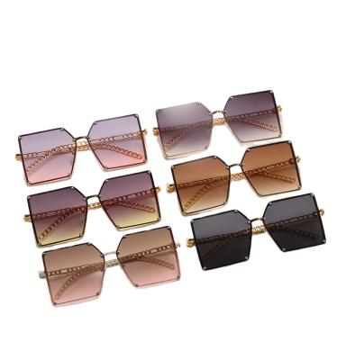 China 2021 Fashion Sunglasses Chenyu Eye Glass Classic New Arrival Women Square Metal Sunglasses for sale