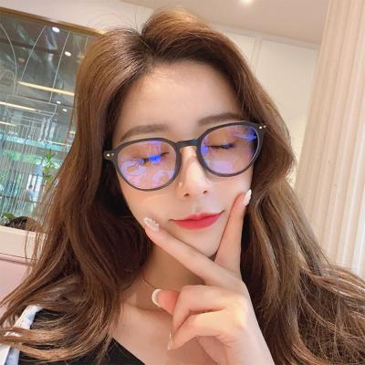 China Fashionable Polygon Glasses River Fashion Retro Anti River Fashion South Korean Logo Glasses Custom Women Blue Women for sale