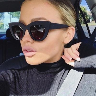 China Hot Cheap Trendy Cat Eye Sun Glasses Glasses Wholesale Mn49 Fashion Sun Glasses Big For Women for sale