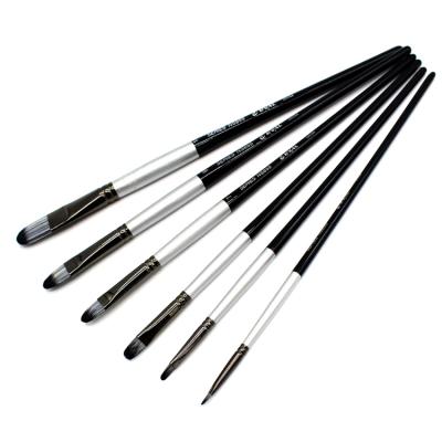 Chine New Hot Nylon Bristle Watercolor Brush Bristle 6pcs Handle Watercolor Play Brush Artist Wooden Brushes à vendre