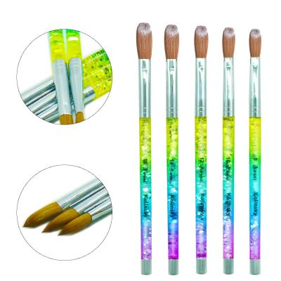 Китай Finger Nail Beauty Yihuale Kolinsky Sand Hair Acrylic Nail Brush Liquid Glitter Handle For Manicure Tools продается