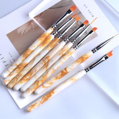 Chine Durable Baby Manicure Set Nail Art Brush Acrylic Brush 8pcs Nail Brushes à vendre