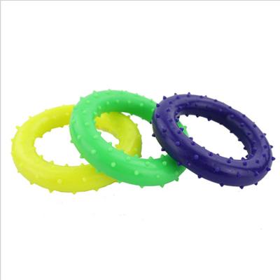 China Viable Rubber Dog Toy With Thorn Bone Tooth Ring Bite Resistant Molar Training Cleaning Rubber for sale