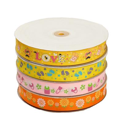 China Woven Sublimation Transfer Printing Ribbon Satin Ribbon Gift Wrapping for sale