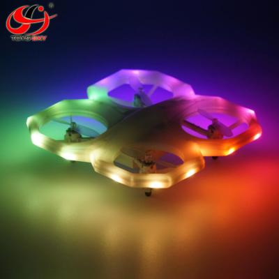 China Colorful Led Newest Mini UFO 2.4Ghz Cheapest UFO Stunt RC Toy Super Shinning Lightweight Colorful Mini Drone With Altitude Plug Dron Quadcopter for sale