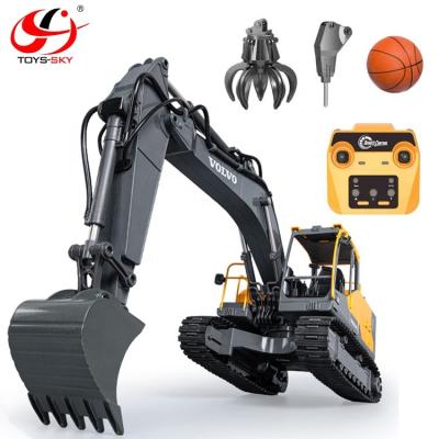 China RC Model 1:16 Volvo Full Proportion Three In One Big Truck Alloy Electric Excavator Remote Control Toys For Sale for sale