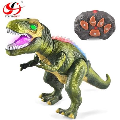 China RC Model Funny rc dinosaur toy big head and hand can be swing remote control animal toys with music light howl walking for sale