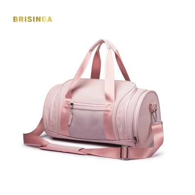 China Custom Large Sports Duffel Bag Logo Custom Sling Pink Nylon Waterproof Sports Waterproof Large Foldable Gym Bag Compartment for sale