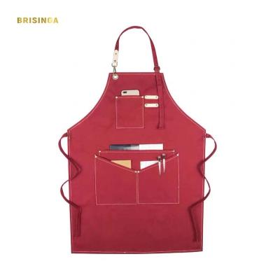 China Hot Selling Drinks/Food Canvas Apron Waxed Women Apron Kitchen Pictures Apron for sale