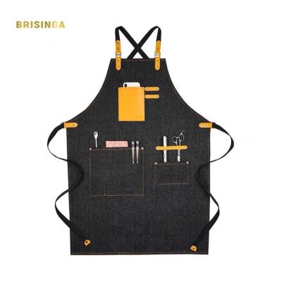 China Wholesale Drinks / Food Jeans Shirts Apron For Restaurants Custom Aprons With Logo Custom In Cotton for sale