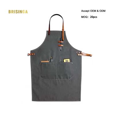 China Wholesale Apron Maker Food/Beverage Cooking Custom Aprons With Two Pockets Aprons For Men for sale