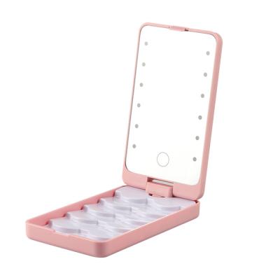 China Hot Selling Multifunction Extension Daily Use Items Box Luxury Eyelash Boxes Customized Eyelash Case With Led Mirror for sale