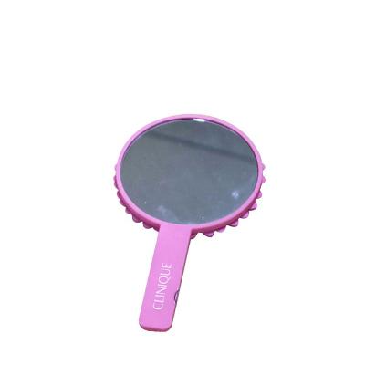 China Custom Factory Price Silica Gel Flower Shaped Round Custom Made Hand Held Mirror With Logo For Wholesale for sale