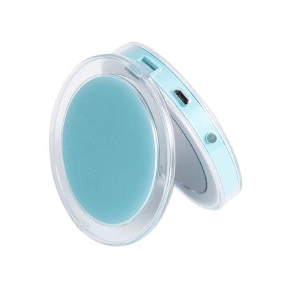 China Custom Cmts Marble Compact Heart Pocket Mini Light Vaniti Mirror for sale