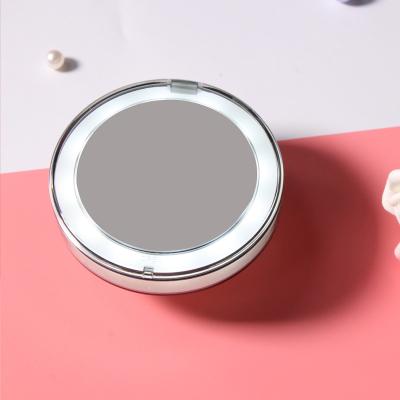 China 10% Lit Off Factory Hot Sale Personalized Custom Double Sides Pocket Around Portable Mini Led Compact Mirror Makeup Maker for sale