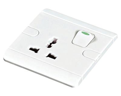 China Custom 1 Gang 1 Way Residential / Multipurpose Wholesale Switch With 250V 13A Universal Multi Function Socket Outlet for sale