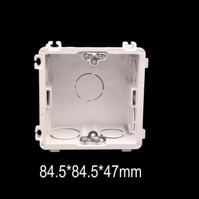 China New PVC 2021 Anti Fire Plastic Material Factory Price 85*85mm White Color PVC Wall Switch Box for sale