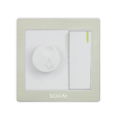 China Residential/Multi-Purpose Hotel or Home Use 250V 10A Dimmer and Switch 1 Band Switch and Dim Lamp Dimmer for sale