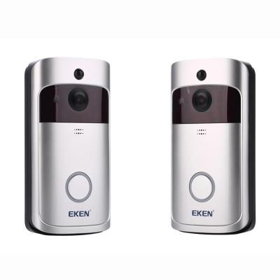 China Modern Smart WiFi Security Door Bell Camera Eye Visual Recording Night Vision Phone Call Wireless Doorbell for sale