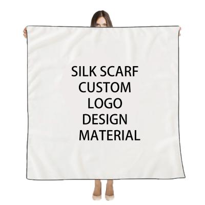 China Custom Square Hair Scarf Silk Satin Chiffon Print Women Silk Head Scarves Custom Design Print Silk Scarf For Women for sale